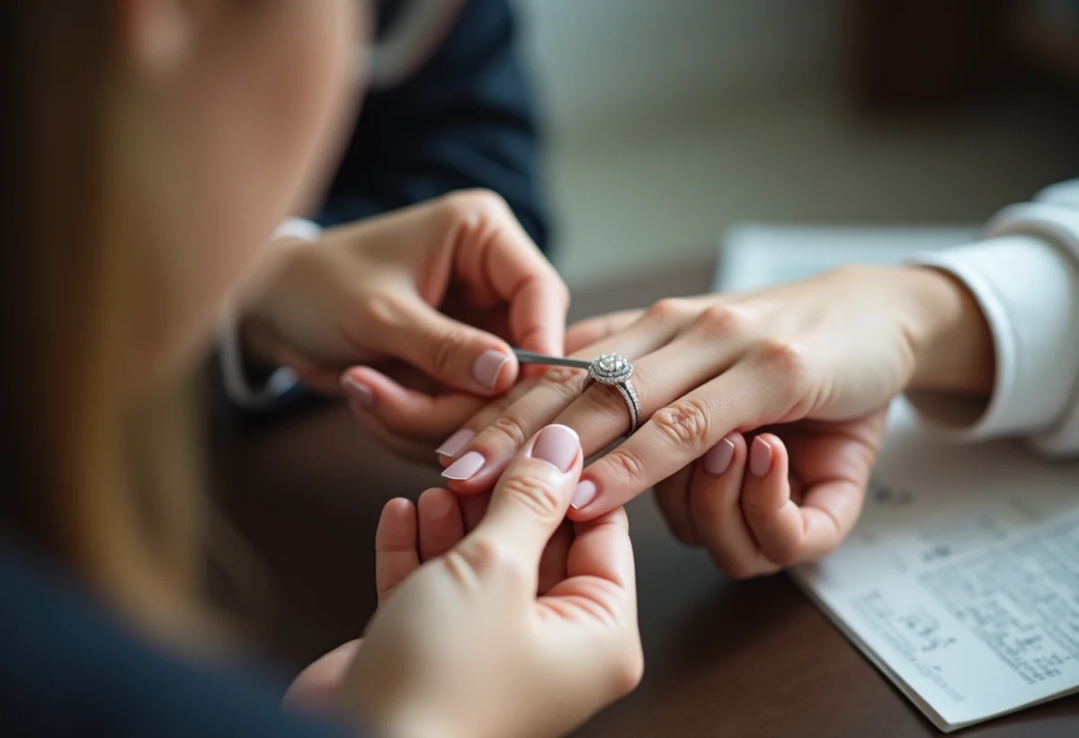 L’art de mesurer doigt pour bague avec précision