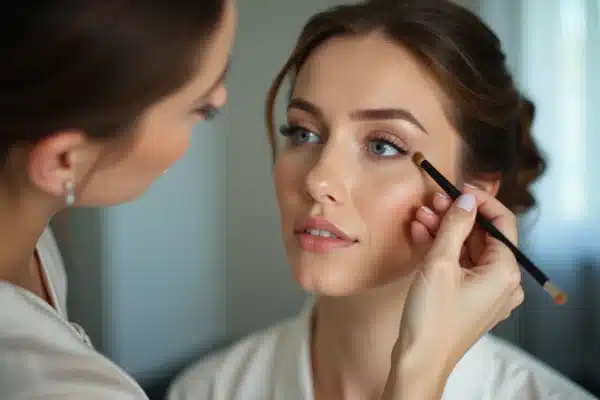 Maquillage pour yeux bleus de mariage : astuces pour un look nuptial mémorable